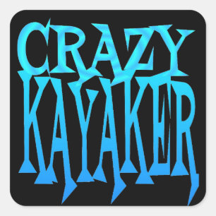 Crazy Kayaker Square Sticker