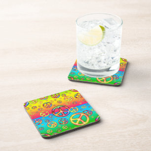 Crazy Kids Colors-PEACE OUT-Drink Coasters