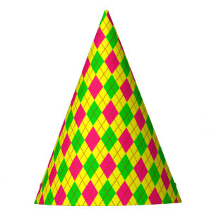 Crazy Kids Colours (CKC)Argyle 6-PAPER PARTY HATS