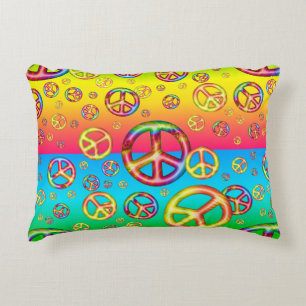 Crazy Kids Colours PEACE OUT-16x12 Accent Pillow