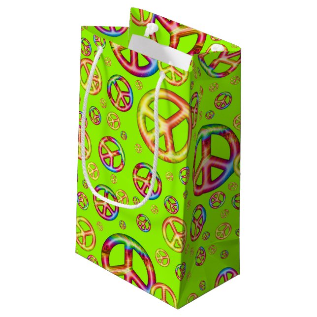 Crazy Kids Colours PEACE OUT-Neon Gift Bag S (Back Angled)