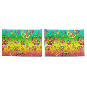 Crazy Kids Colours-Peace Out-Pillow Case Set Pillowcase