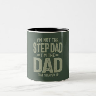 Crazy Kids Step Dad, Still the Best Grandpa Two-Tone Coffee Mug