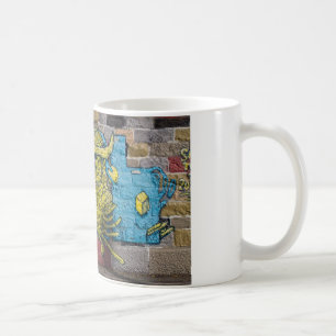 Crazy Kind Of Fantasy Horned Owl Graffiti Coffee Mug