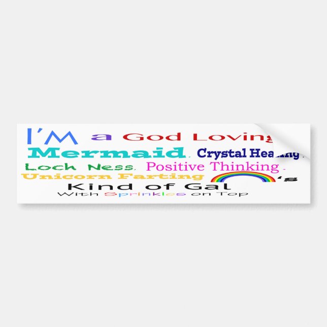 Crazy kind of gal bumper sticker (Front)