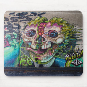 Crazy Kind Of Horror Skull Graffiti Mouse Mat