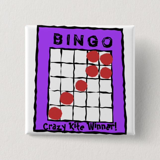 Crazy Kite Winner! bingo button (Front)