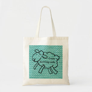 Crazy Knitting Lady Bag