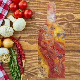 Crazy Lace Agate Pattern Paddle Cutting Board