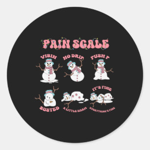 Crazy Love Broken Heart Pain Scale Emotion Valenti Classic Round Sticker