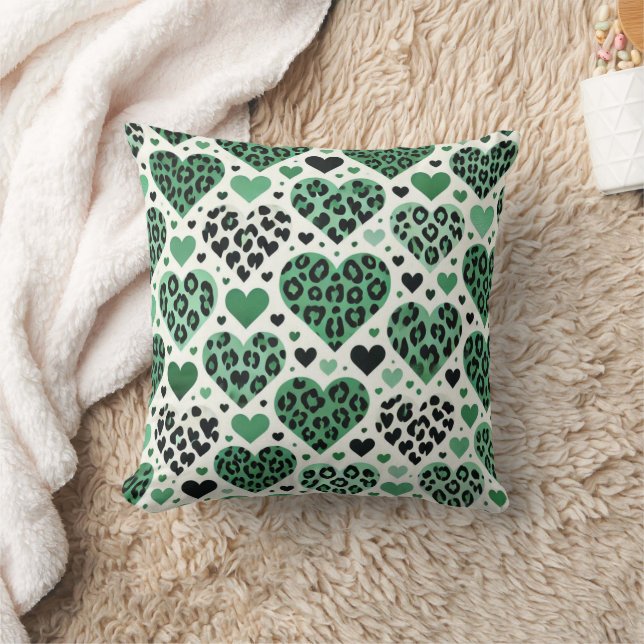 Crazy Love (Green) Cushion (Blanket)