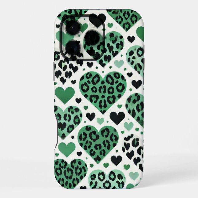 Crazy Love (Green) iPhone Case (Back)