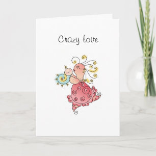 CRAZY LOVE Greeting Card by April McCallum