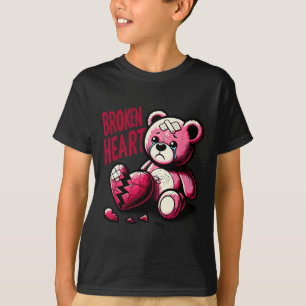 Crazy Love Hurt Broken Heart Pain Bear Valentine D T-Shirt