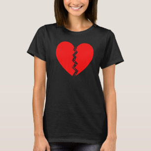 Crazy Love Hurt Broken Heart Pain Skeleton Bloody  T-Shirt