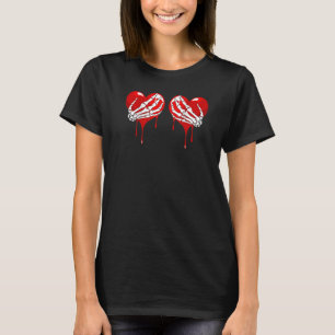 Crazy Love Hurt Broken Heart Pain Skeleton Bloody T-Shirt