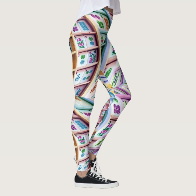 Crazy Mah Jongg Tiles Leggings (Right)