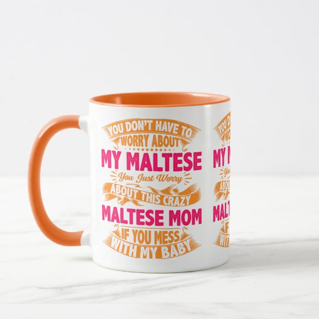 Crazy Maltese Mum Mug (Left)