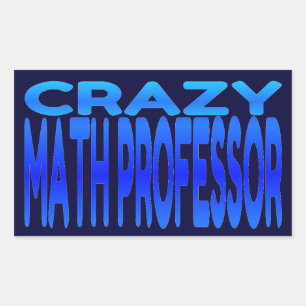 Crazy Math Professor Rectangular Sticker