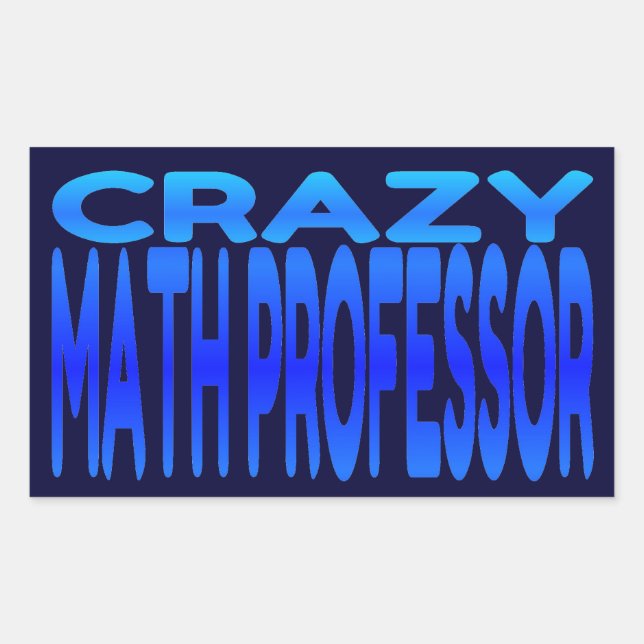 Crazy Math Professor Rectangular Sticker (Front)