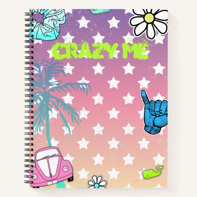 Crazy me vsco themed teenager girl's notebook (Front)