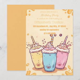 Crazy Milkshake Party Invitation – Colorful Sweet