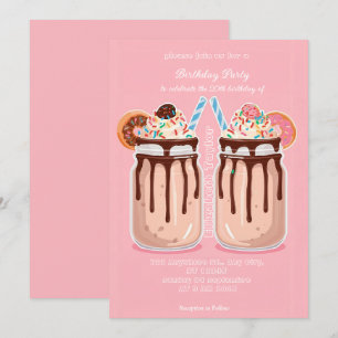 Crazy Milkshake Party Invitation – Colorful Sweet 