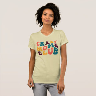 Crazy Moms Club Groovy Summer Vibes Sad Beige T-Shirt