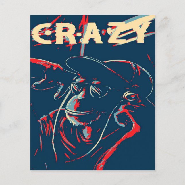 CRAZY MONKEY| Gift For Monkey Lover Canvas Print Flyer (Front)