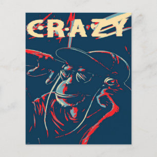 CRAZY MONKEY  Gift For Monkey Lover Canvas Print Flyer
