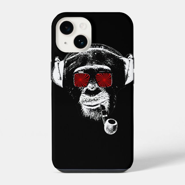 Crazy monkey iPhone case (Back)