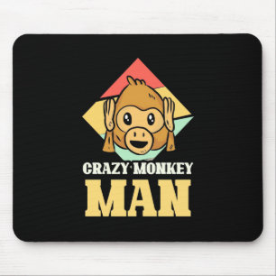 Crazy Monkey Man Mouse Mat