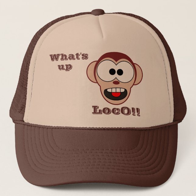 Crazy Monkey Trucker Hat (Front)