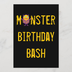 Crazy Monsters Birthday Party Invitations