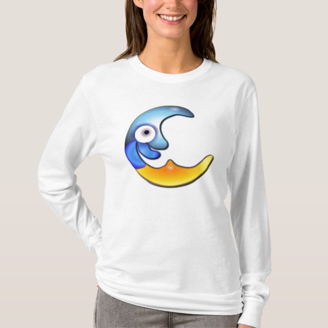 Crazy Moon Cartoon T-Shirt (Front)