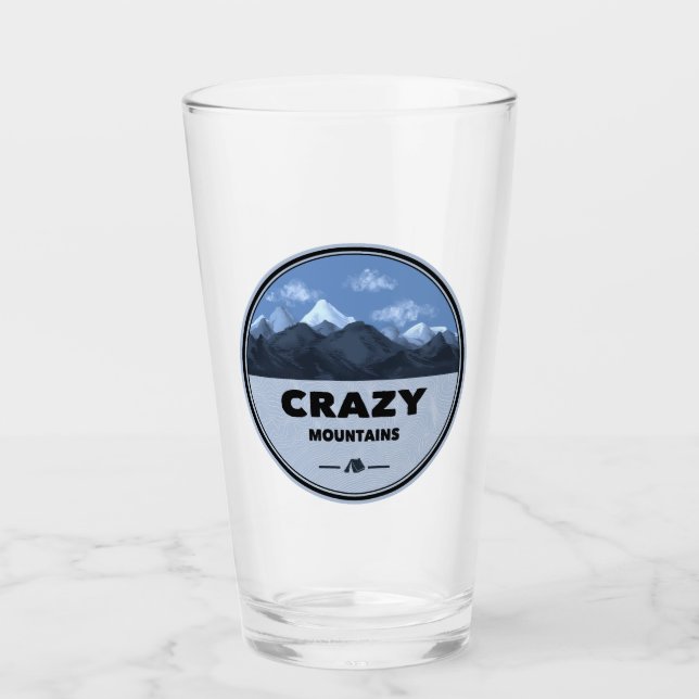 Crazy Mountains Montana Camping Glass (Front)