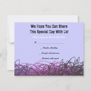 CRAZY MUSICAL NOTES Bar Mitzvah Invite Reply