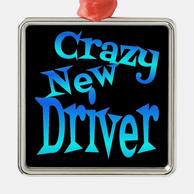 Crazy New Driver Metal Tree Decoration (Front)