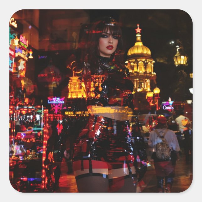 Crazy Nightlife Square Sticker (Front)