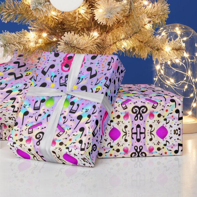 Crazy Notes Wrapping Paper (Holidays)