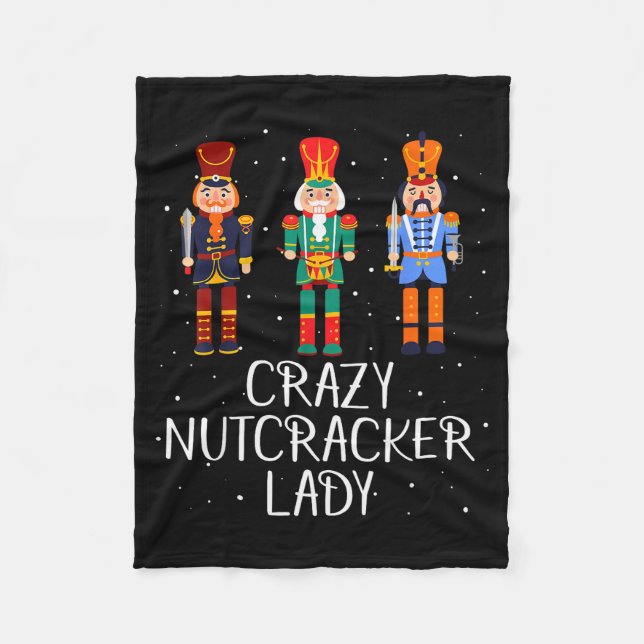 Crazy Nutcracker Lady  Fleece Blanket (Front)