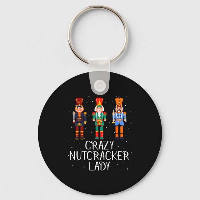 Crazy Nutcracker Lady  Key Ring (Front)