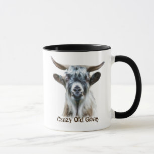Crazy Old Goat Farm Animal Humour Mug