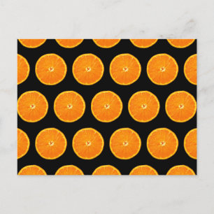 Crazy on Clementines - Black Postcard