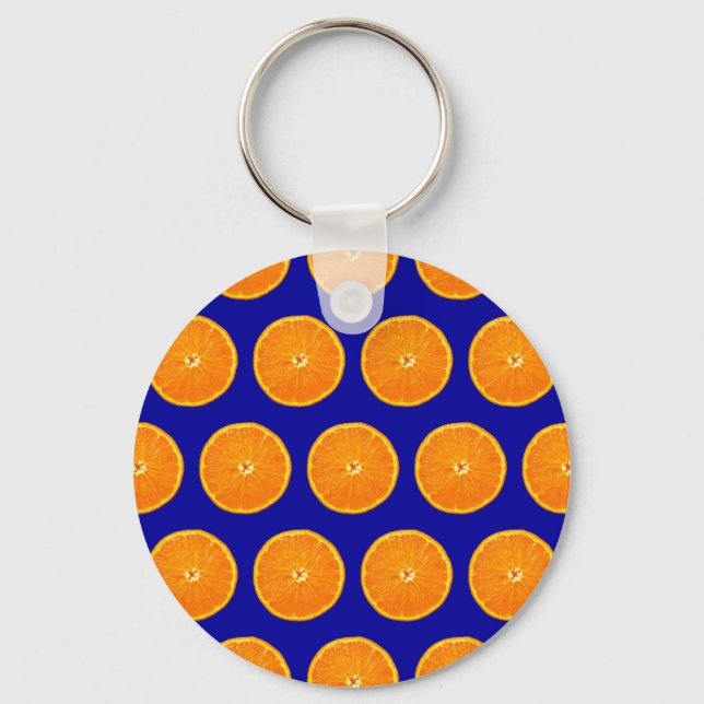 Crazy on Clementines - Blue Key Ring (Front)