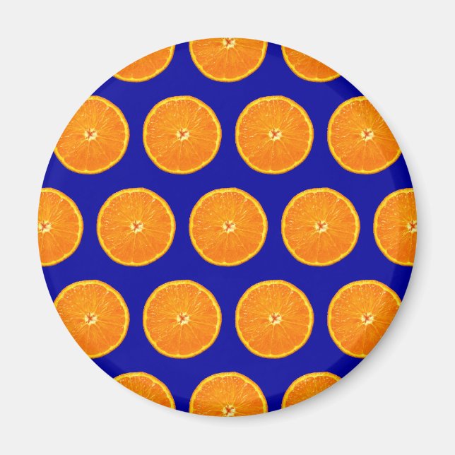 Crazy on Clementines - Blue Magnet (Front)