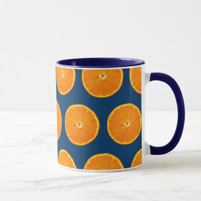 Crazy on Clementines - Blue Mug (Right)