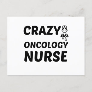 CRAZY ONCOLOGY NURSE HOLIDAY POSTCARD