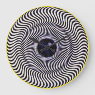 Crazy Optical Illusion - Holographic Circle Large Clock