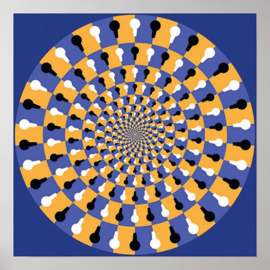 Crazy Optical Illusion - Infinite Circle Poster | Zazzle.co.uk